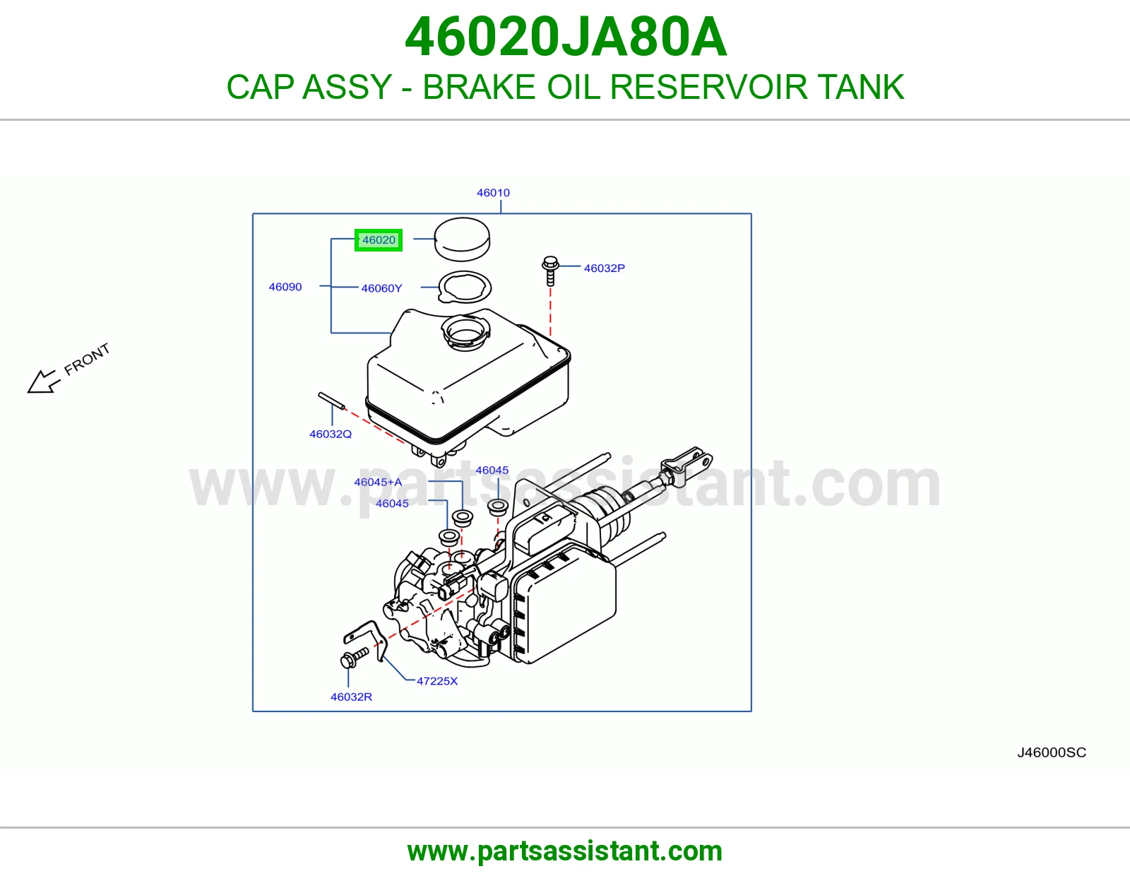 غطا علبه فرامل 46020JA80A