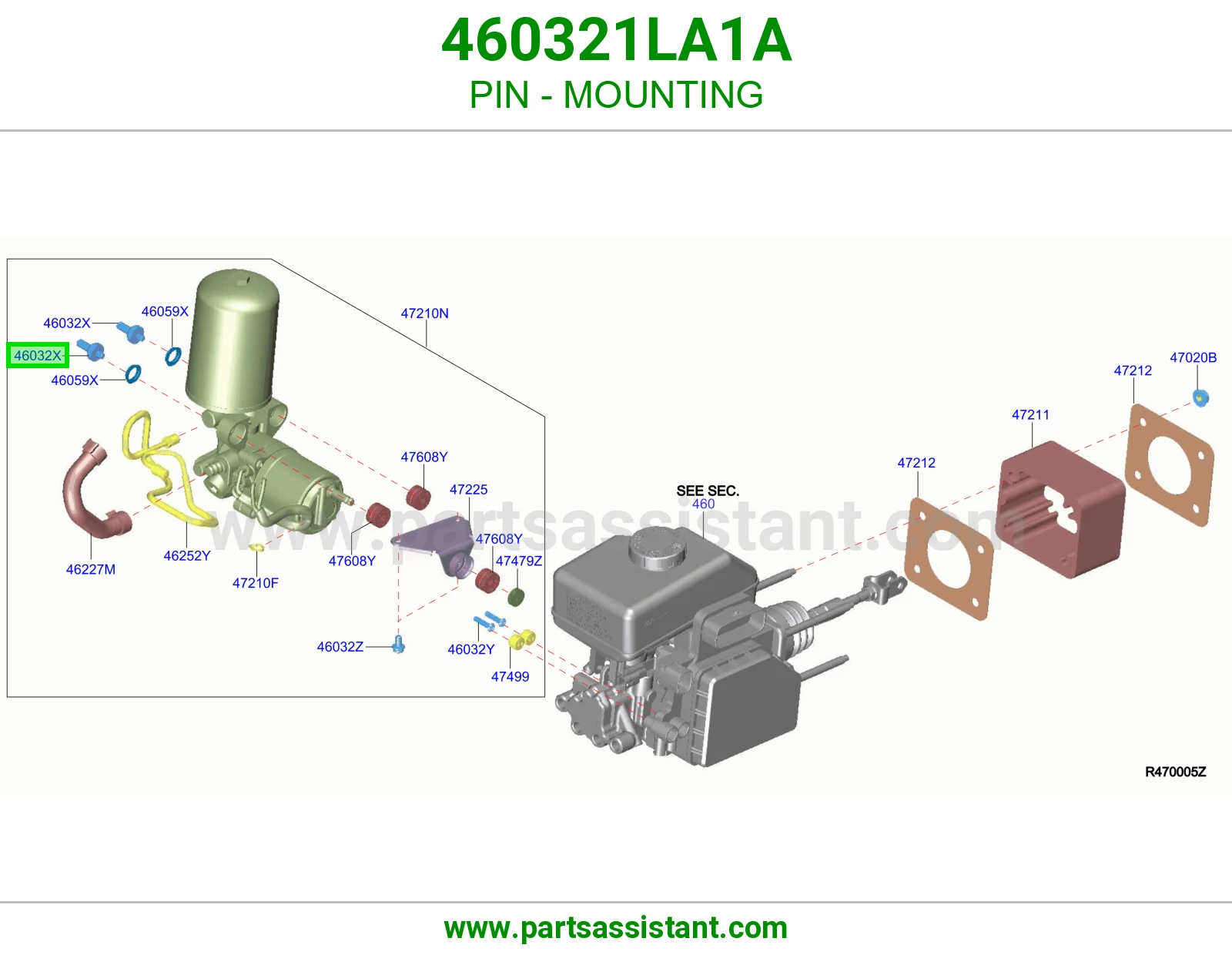 مسمار كرسي 460321LA1A