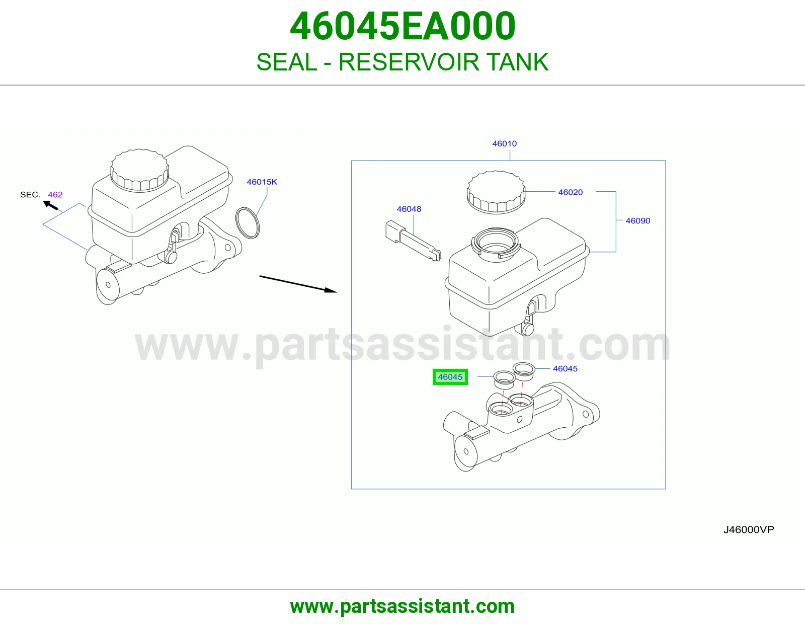 جلدة قربة ماء الرديتر 46045EA000