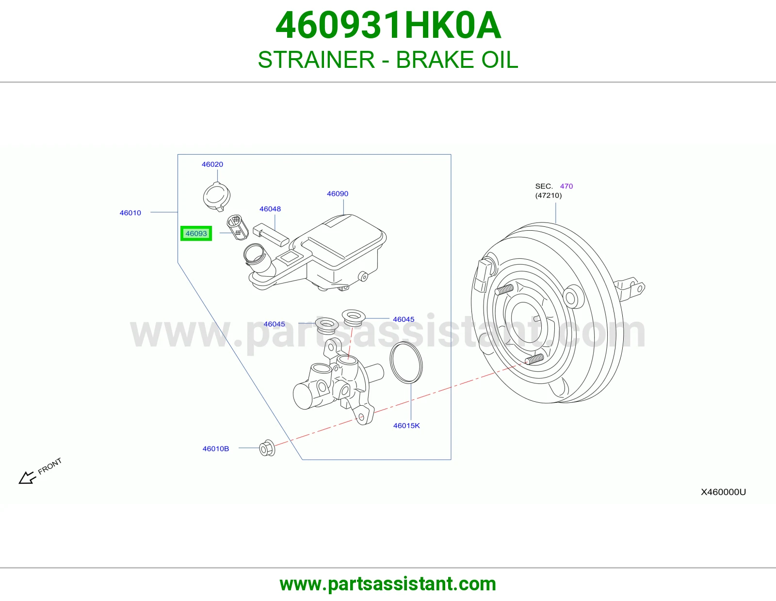 صفاية زيت فرامل 460931HK0A