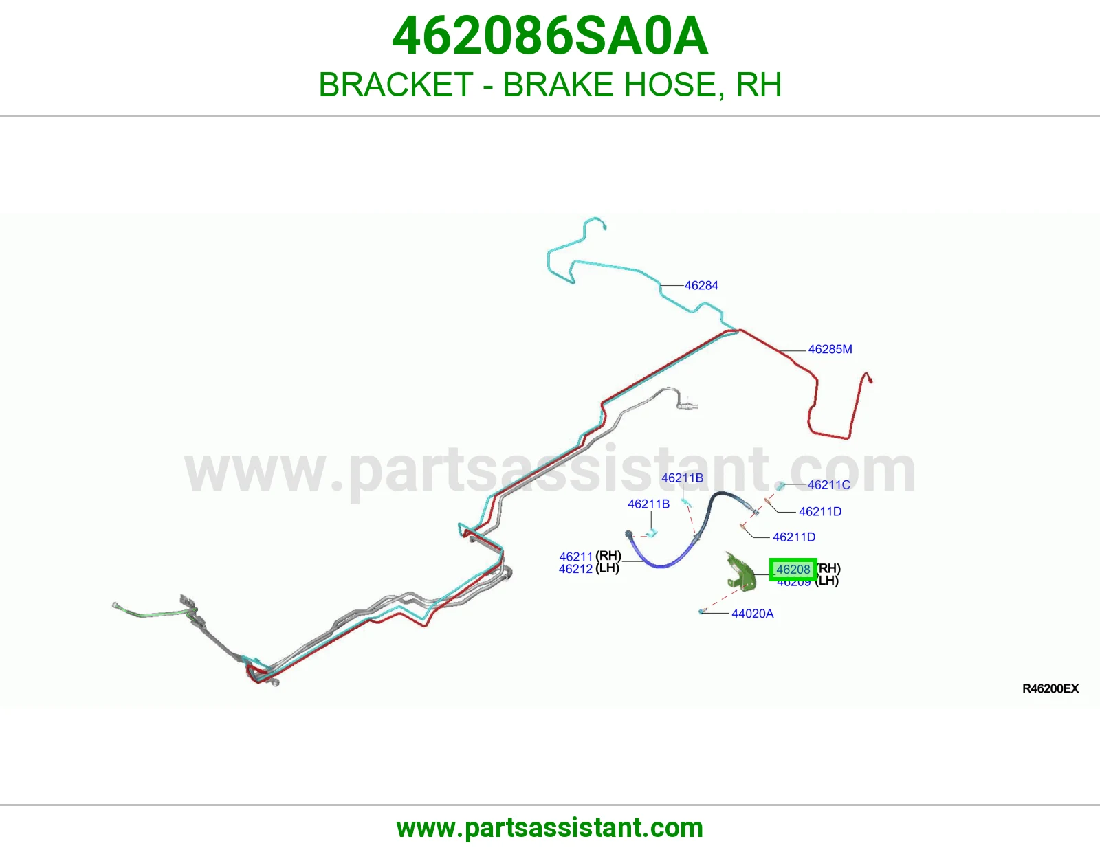 قاعدة لي فرامل يمين 462086SA0A