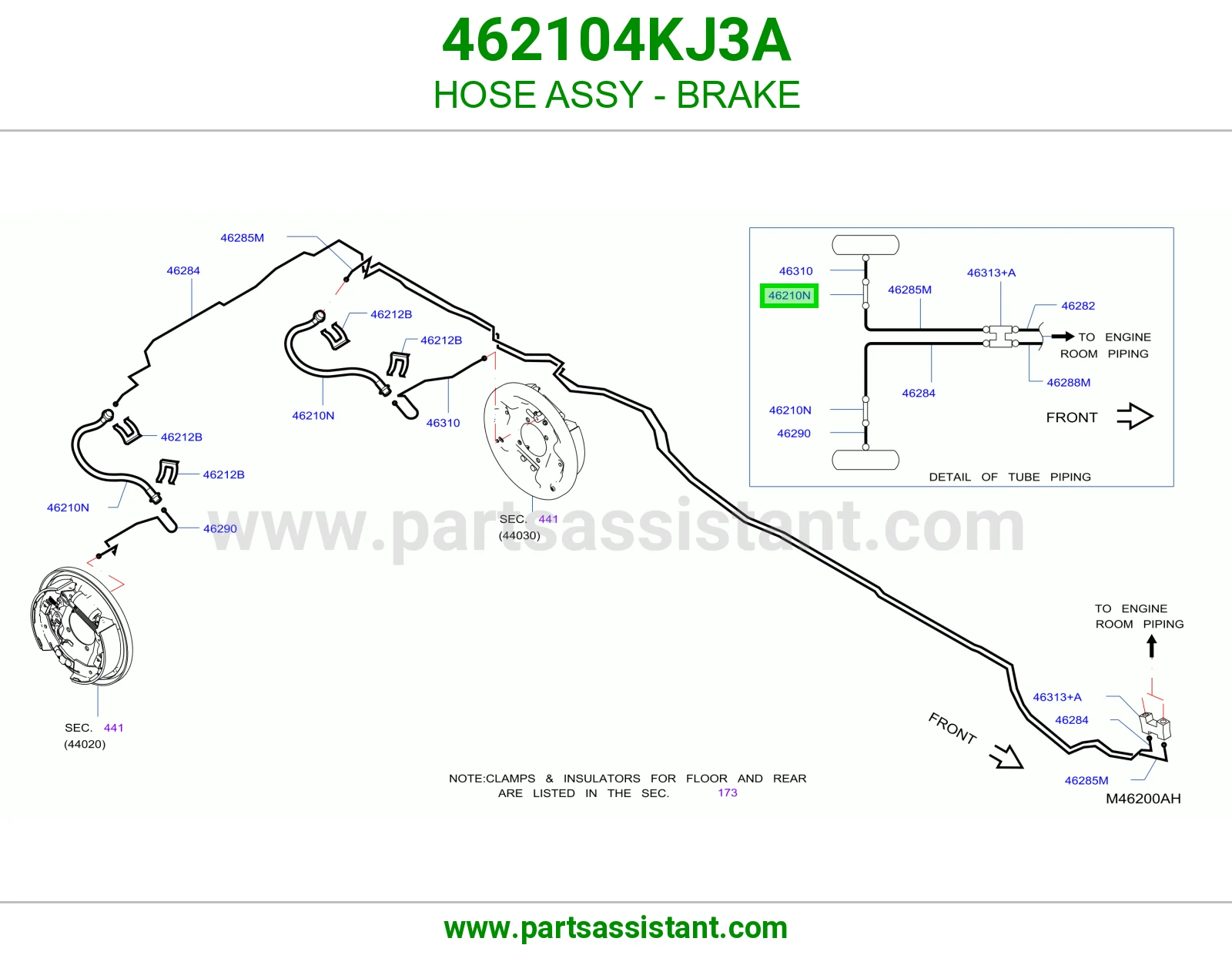 لي فرامل كامل 462104KJ3A