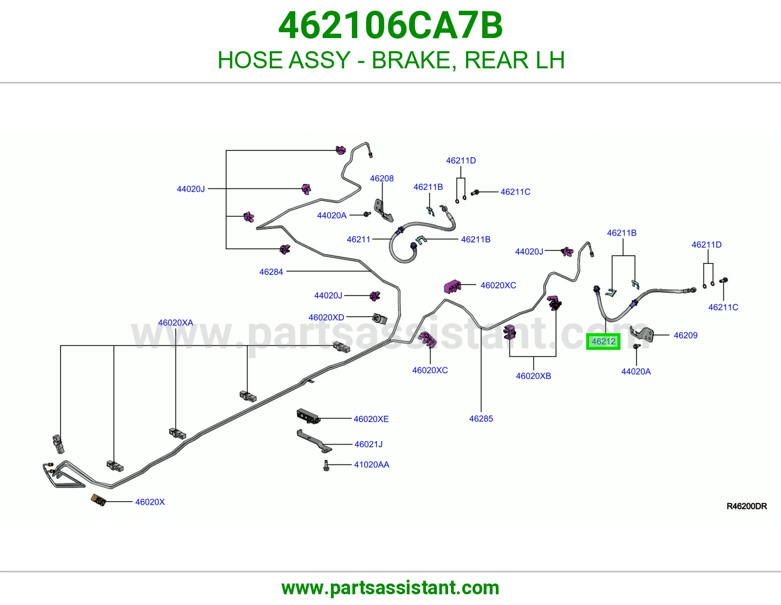 لي فرامل خلفي يسار كامل 462106CA7B