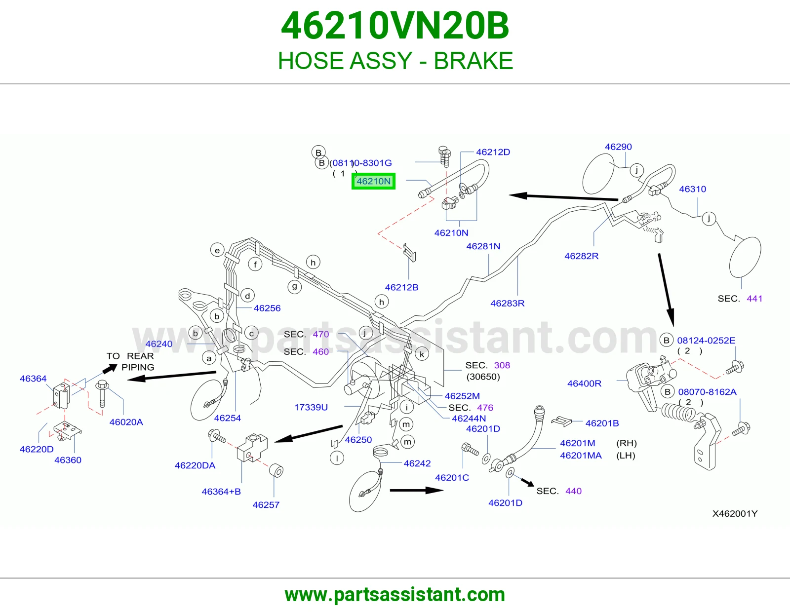 لي فرامل كامل 46210VN20B