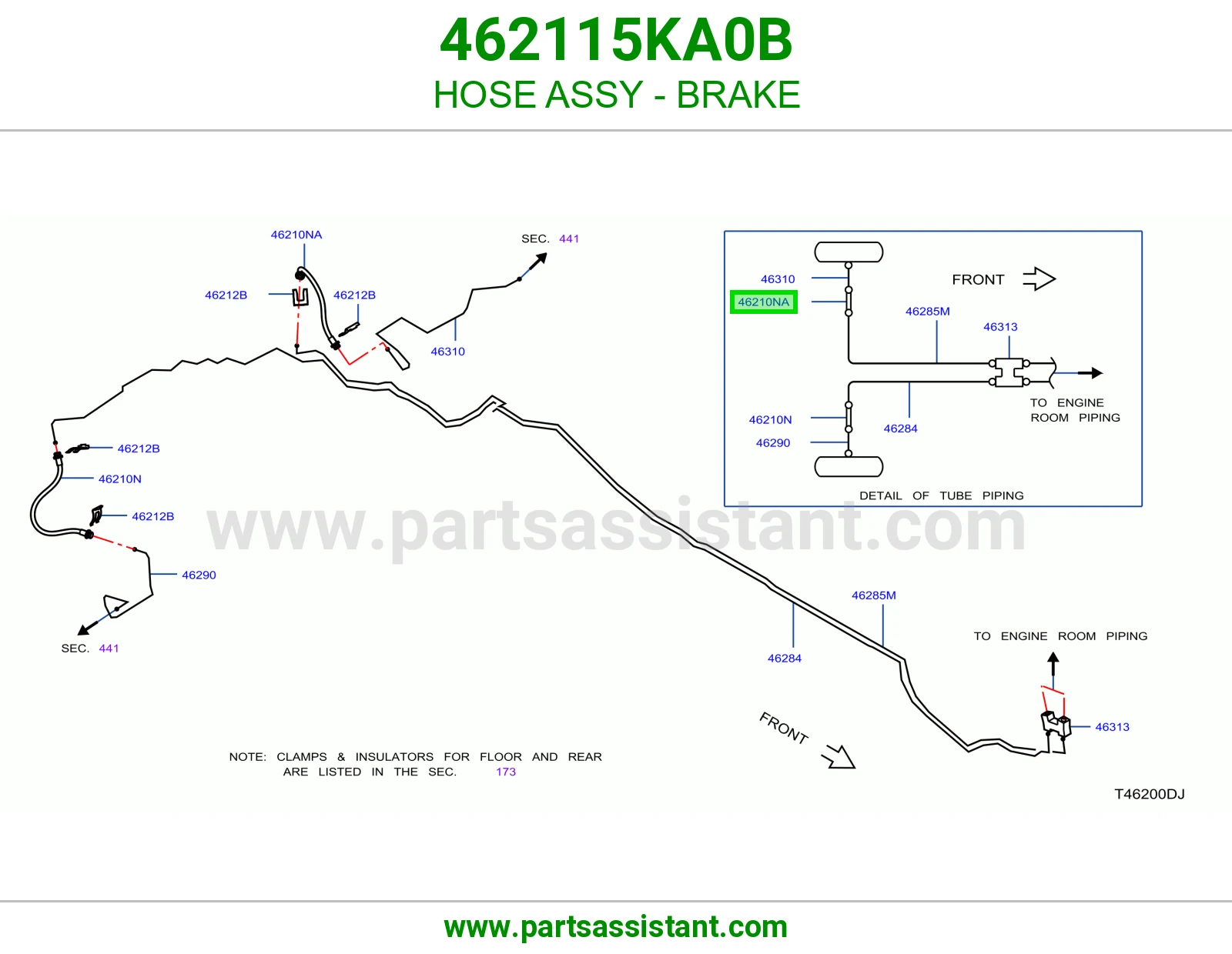 لي فرامل كامل 462115KA0B
