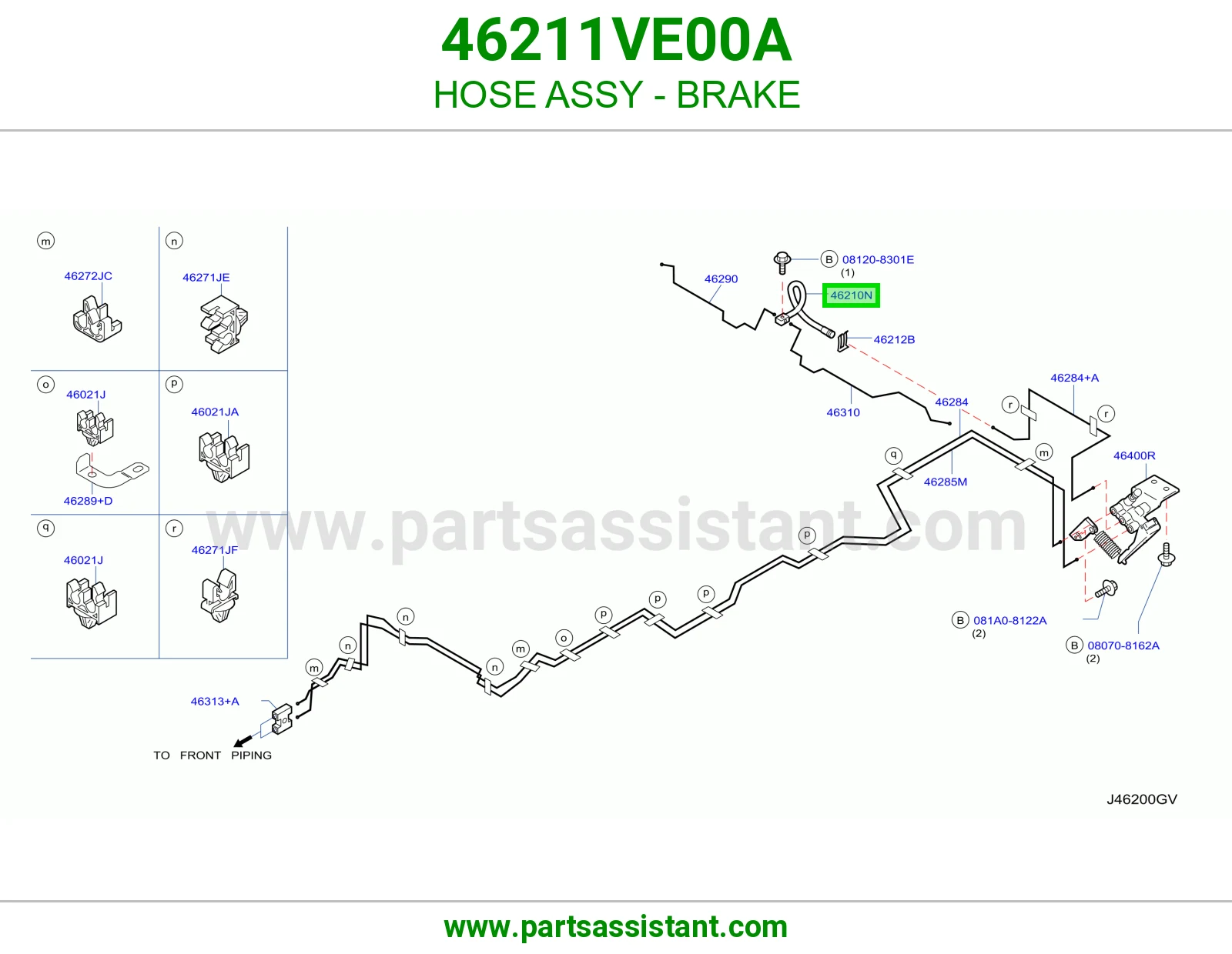 لي فرامل كامل 46211VE00A