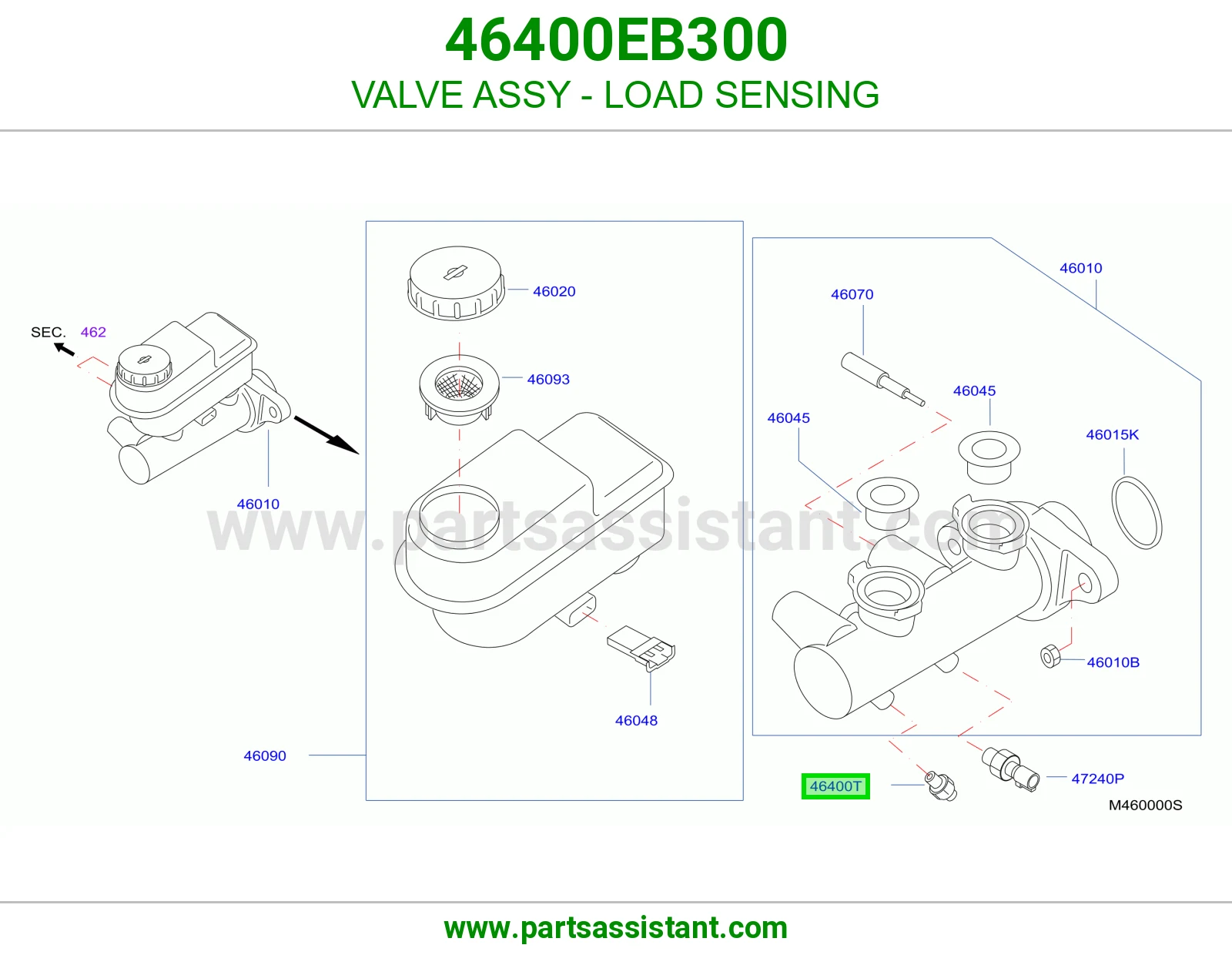VALVE ASSY - LOAD SENSING 46400EB300
