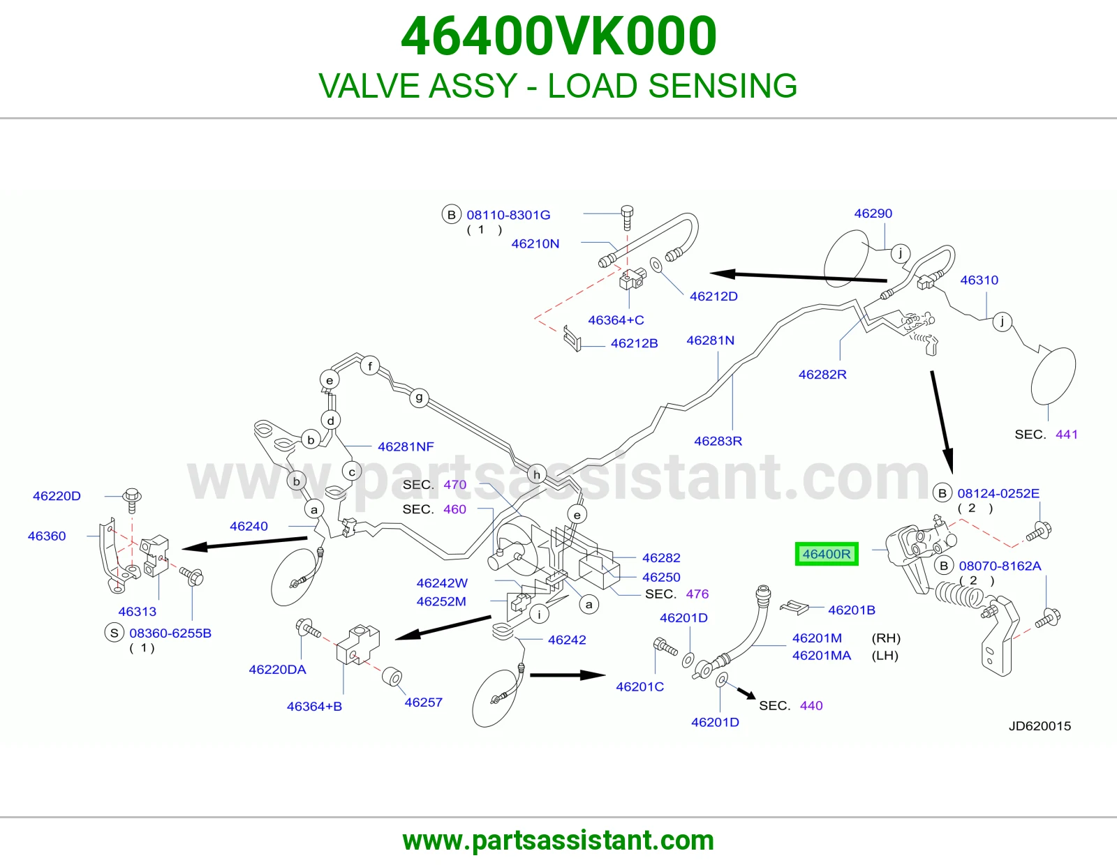 VALVE ASSY - LOAD SENSING 46400VK000