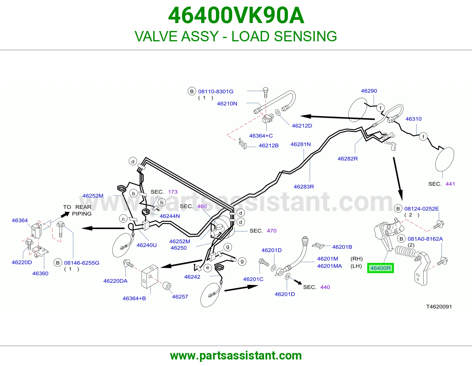 VALVE ASSY - LOAD SENSING 46400VK90A