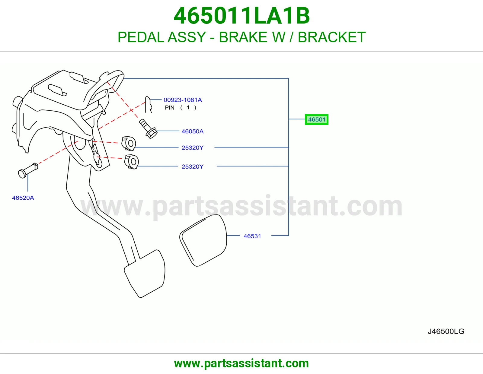 دعسه فرامل 465011LA1B