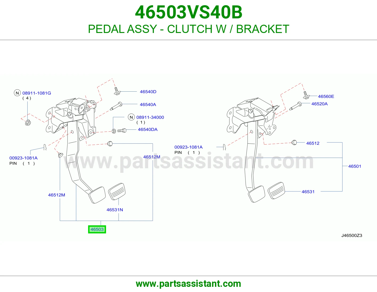 دعسه كلتش 46503VS40B
