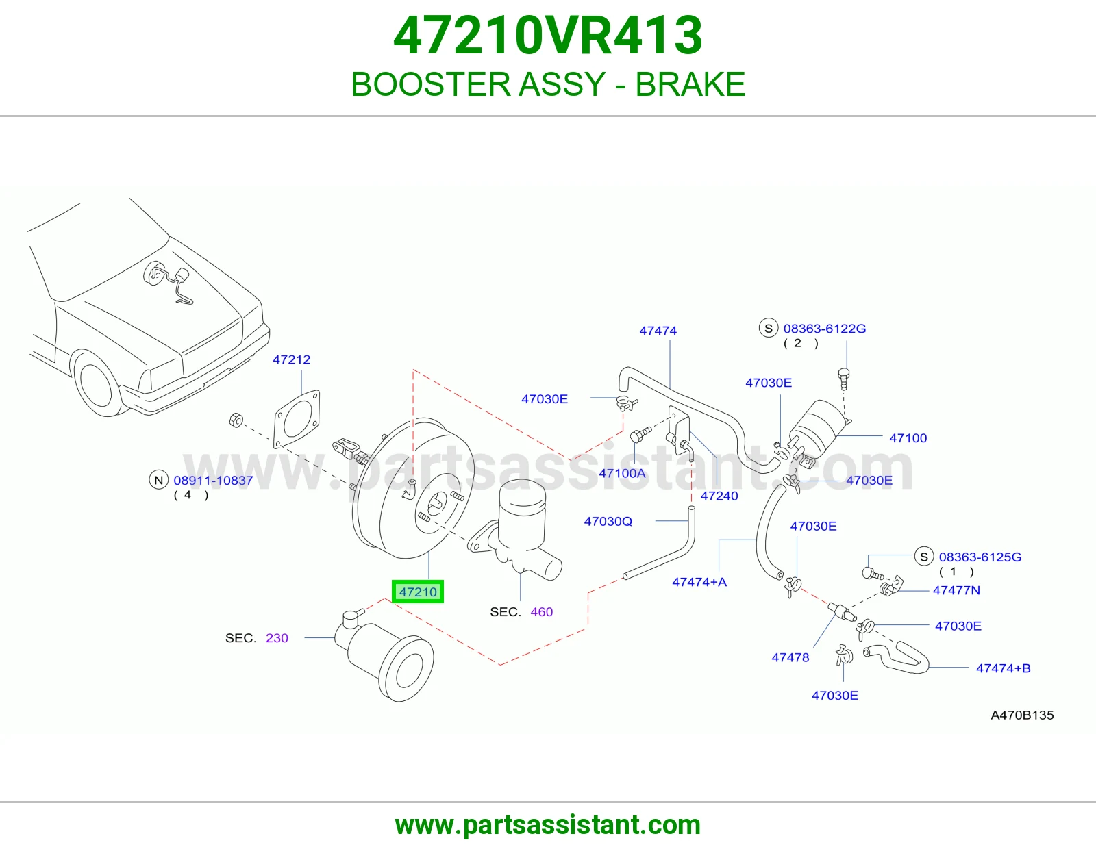 باكم فرامل كامل 47210VR413
