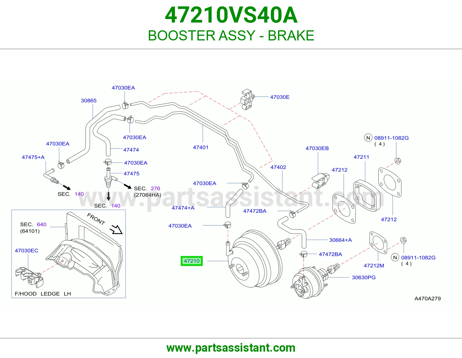 باكم فرامل كامل 47210VS40A