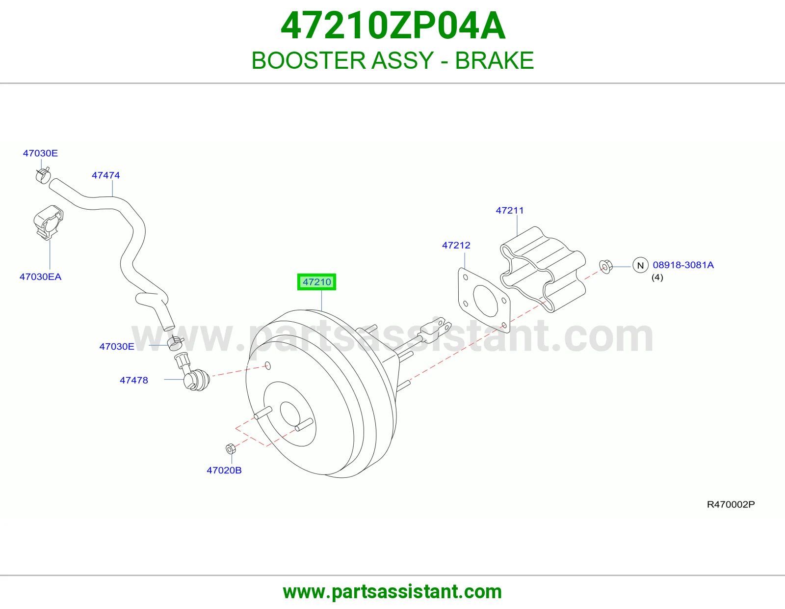 باكم فرامل كامل 47210ZP04A