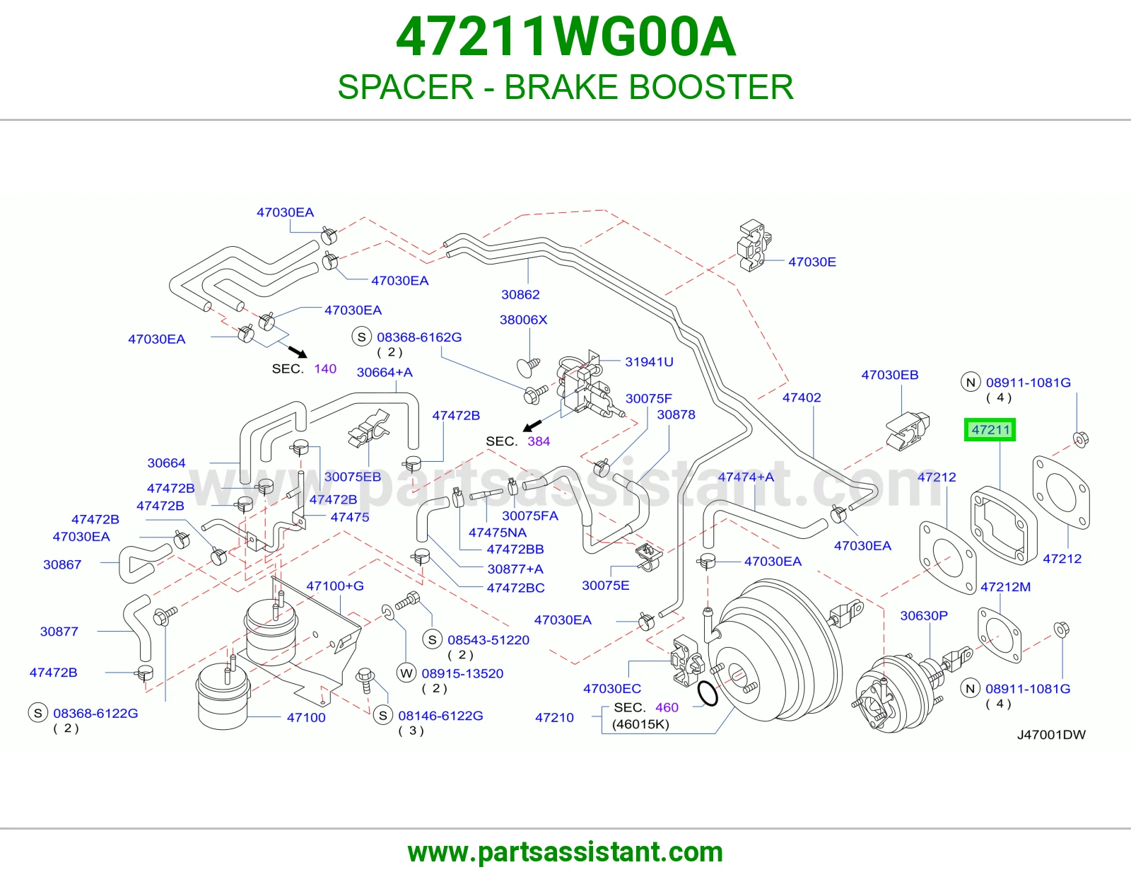 لي باكم فرامل 47211WG00A