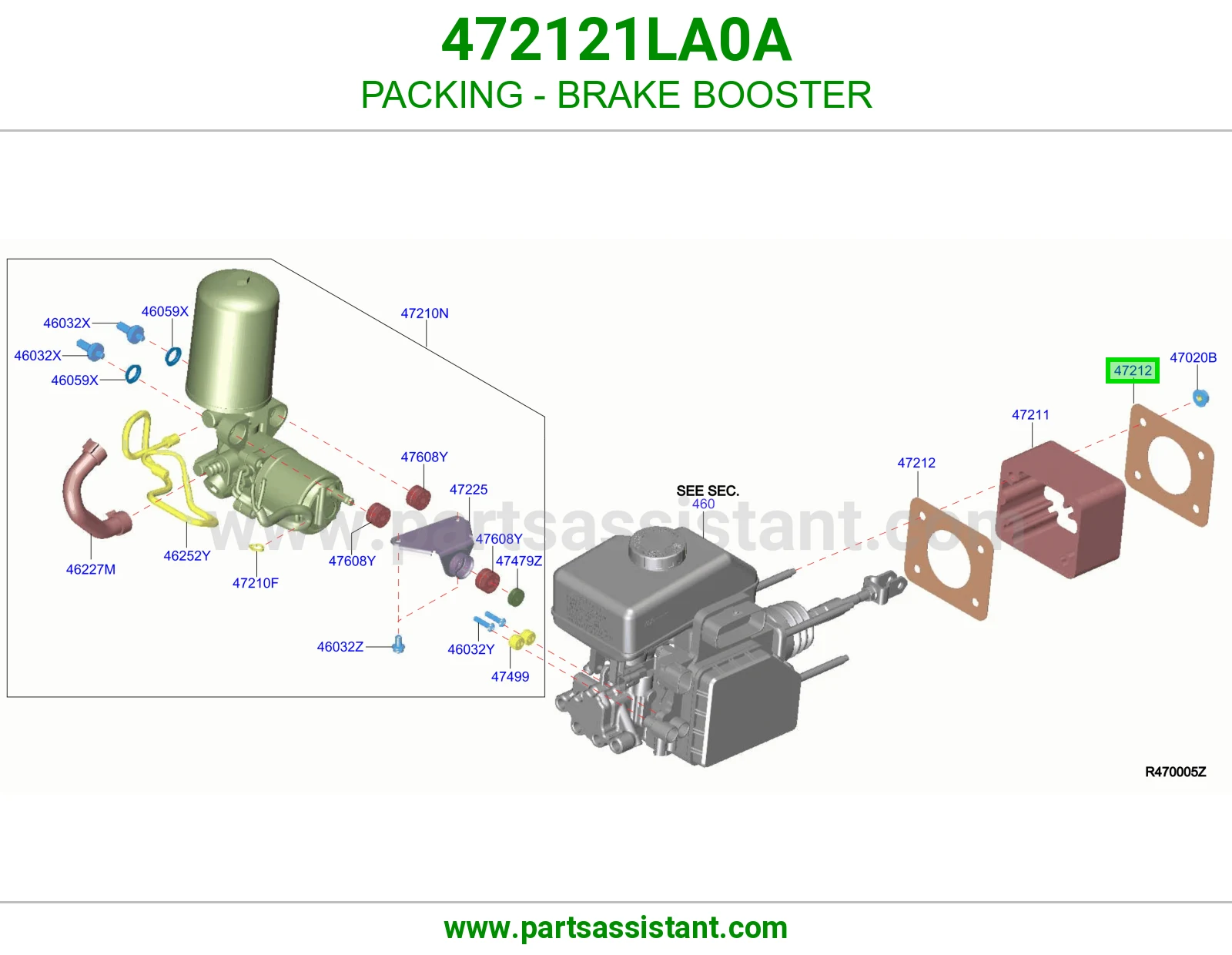 جلدة باكم فرامل 472121LA0A