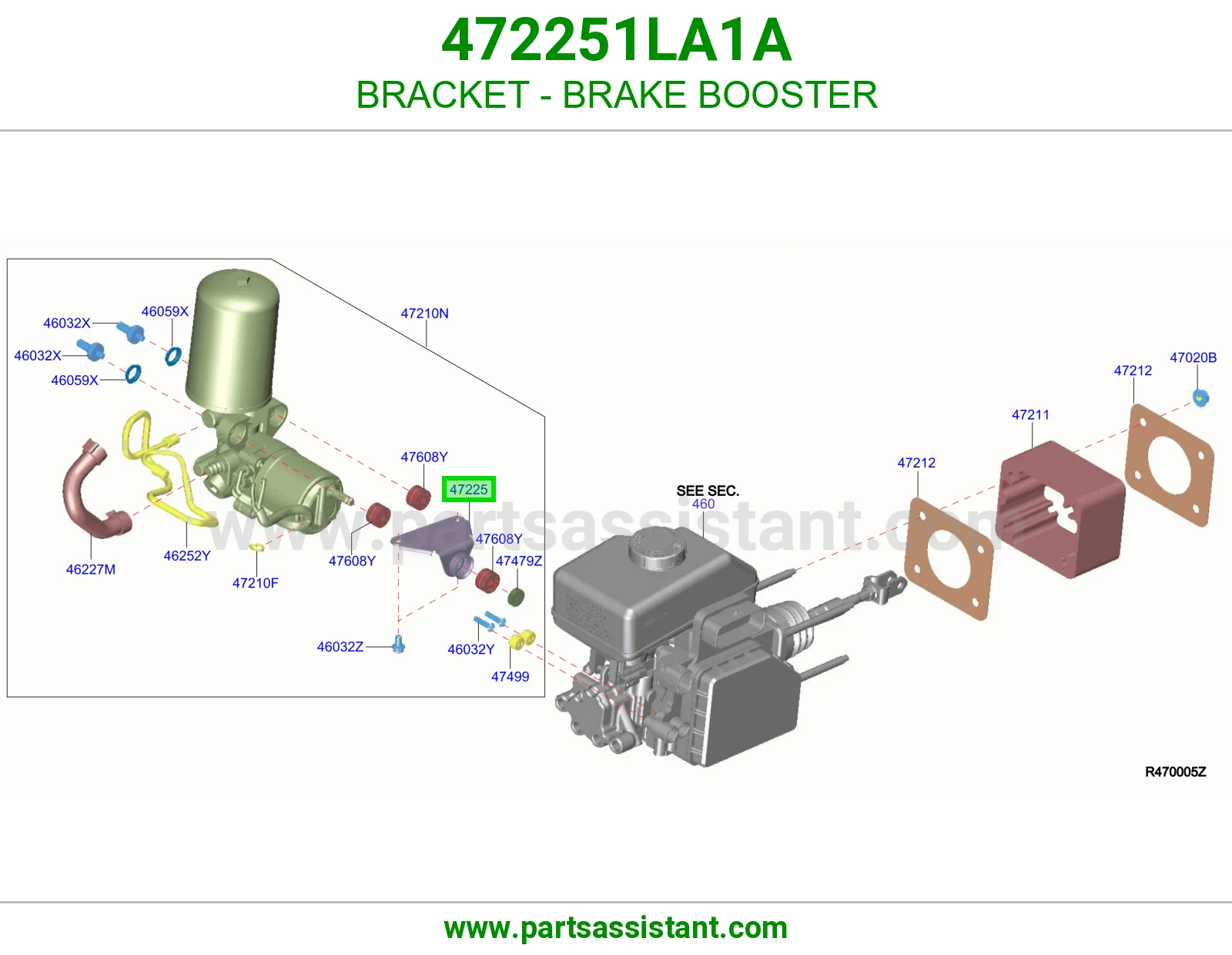 قاعدة باكم فرامل 472251LA1A