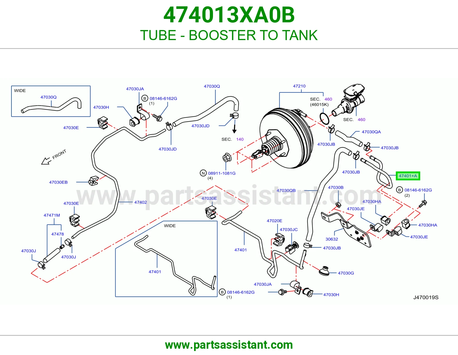 ماسورة من الباكم للتانكي 474013XA0B