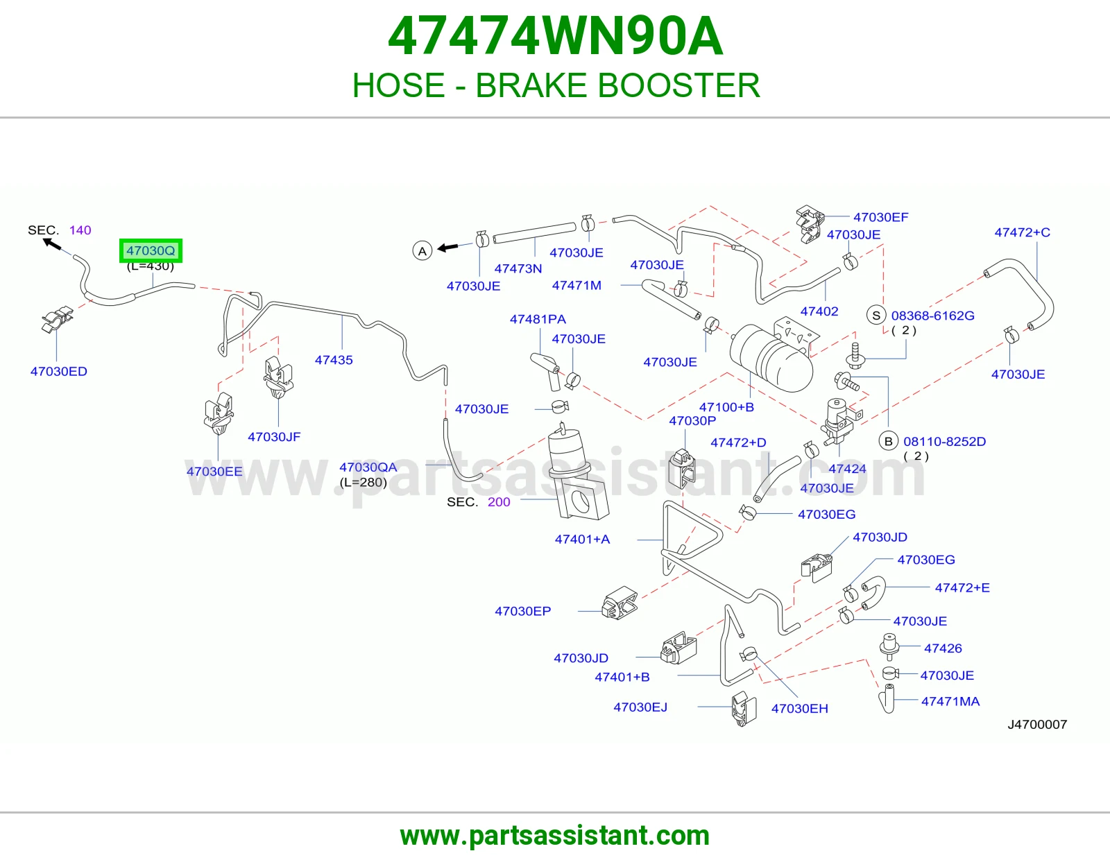 لي باكم فرامل 47474WN90A