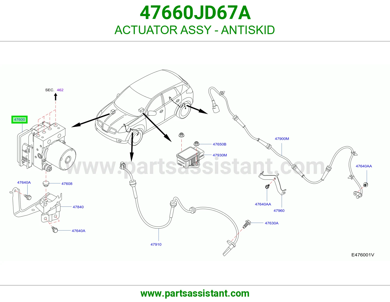تمتيك مانع انزلاق كامل 47660JD67A