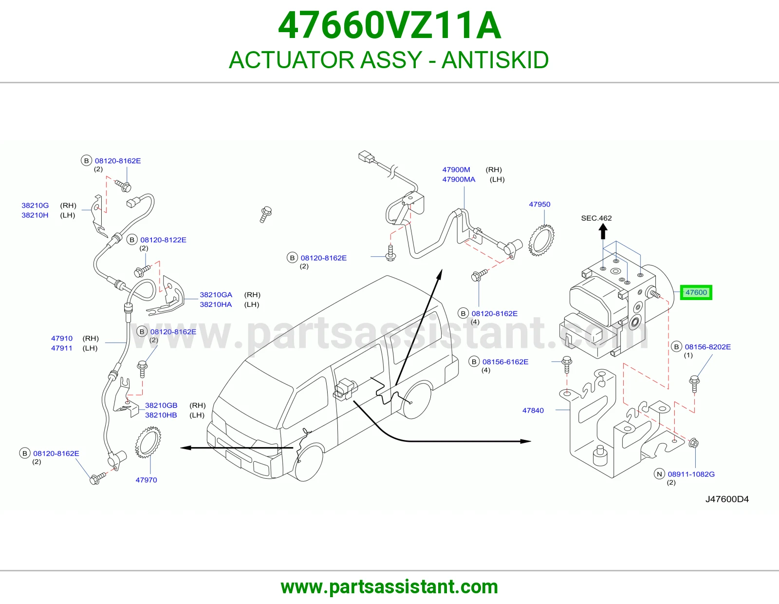 تمتيك مانع انزلاق كامل 47660VZ11A