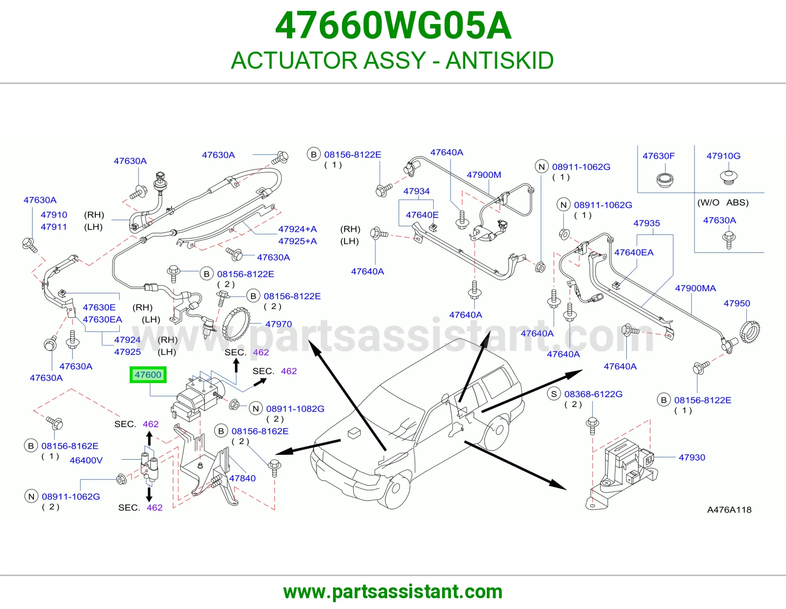 تمتيك مانع انزلاق كامل 47660WG05A