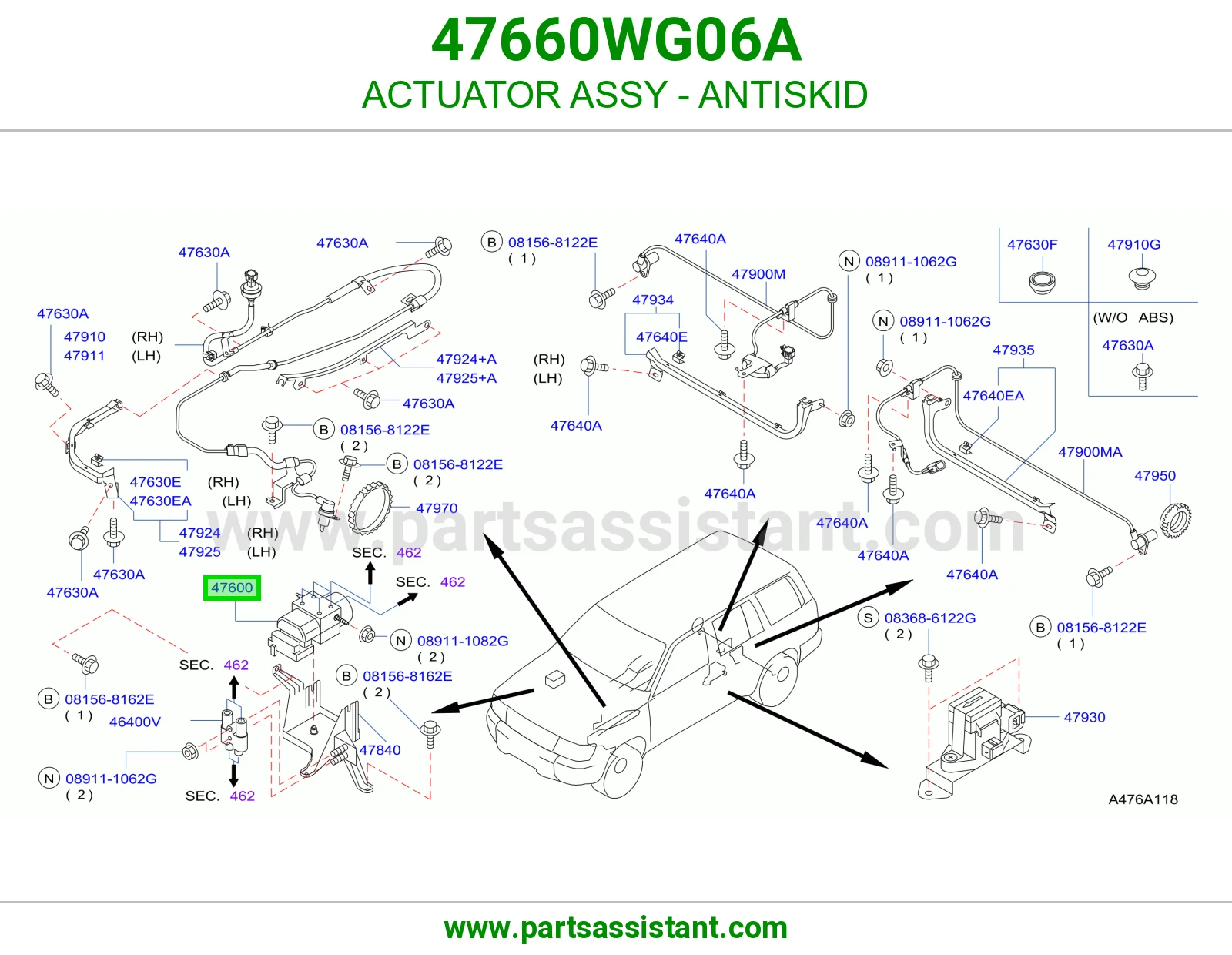 تمتيك مانع انزلاق كامل 47660WG06A