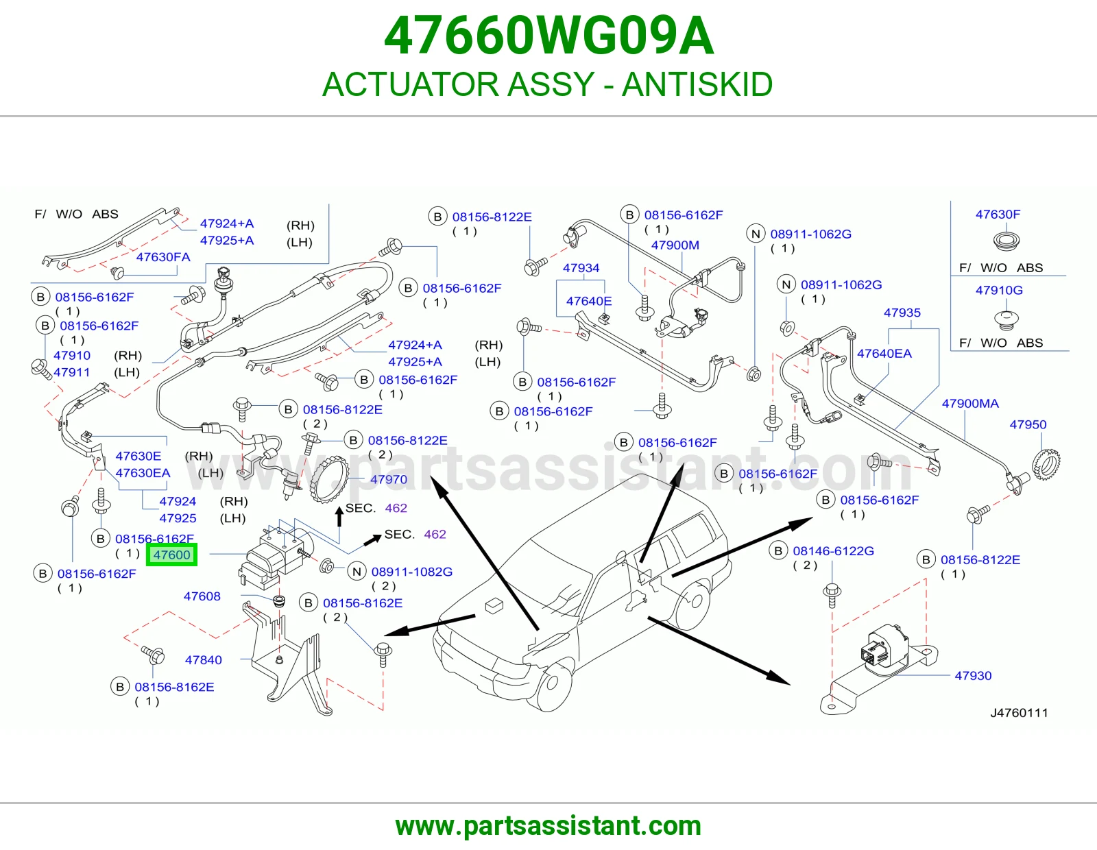 تمتيك مانع انزلاق كامل 47660WG09A