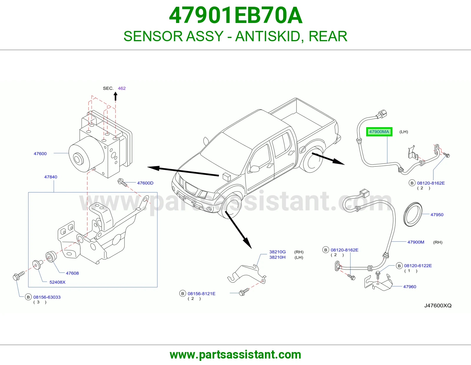 حساس مانع انزلاق خلفي 47901EB70A