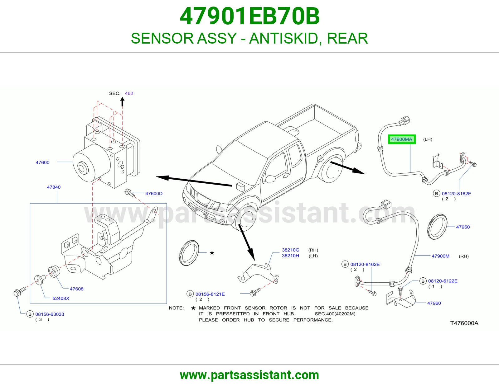 حساس مانع انزلاق خلفي 47901EB70B