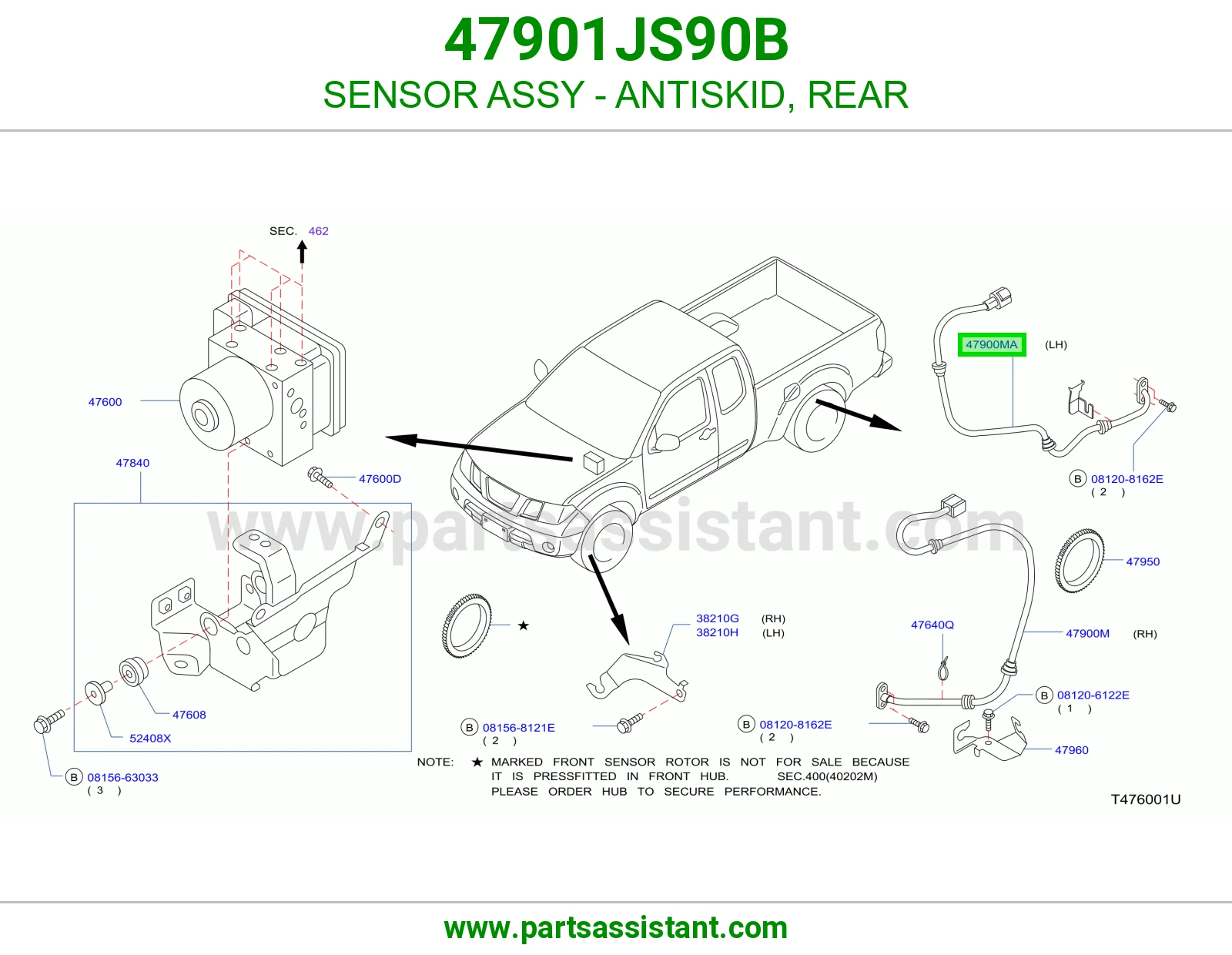 حساس مانع انزلاق خلفي 47901JS90B