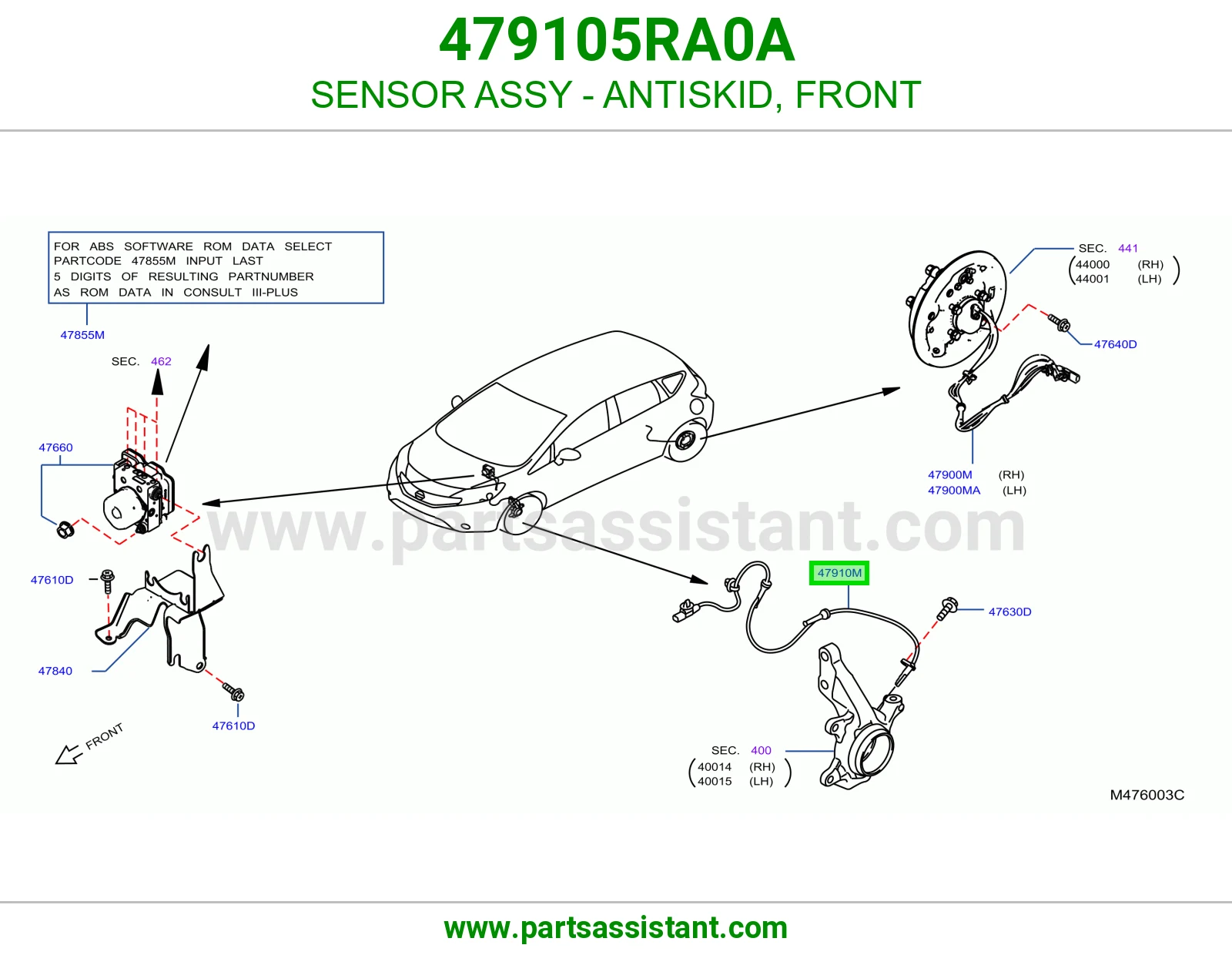 حساس مانع انزلاق امامي 479105RA0A