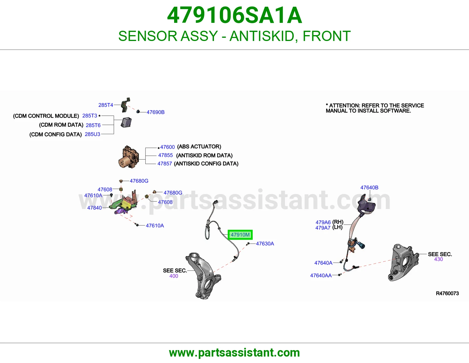 حساس مانع انزلاق امامي 479106SA1A