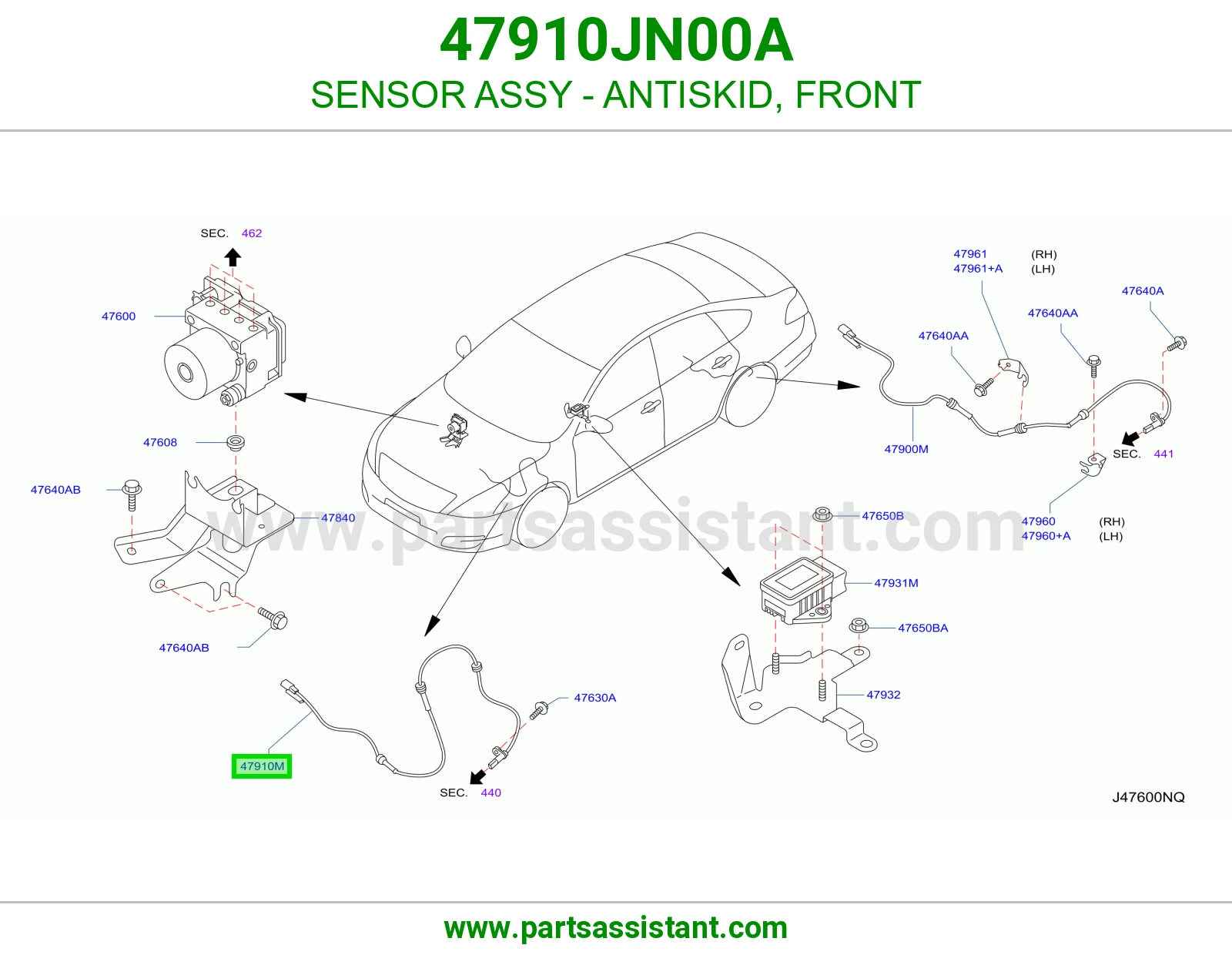 حساس مانع انزلاق امامي 47910JN00A