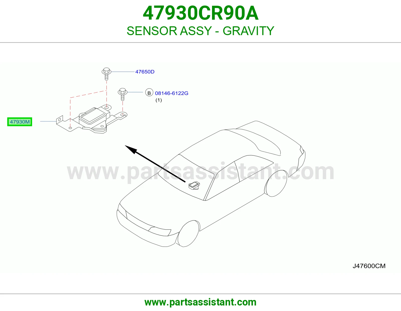 حساس جاذبية كامل 47930CR90A