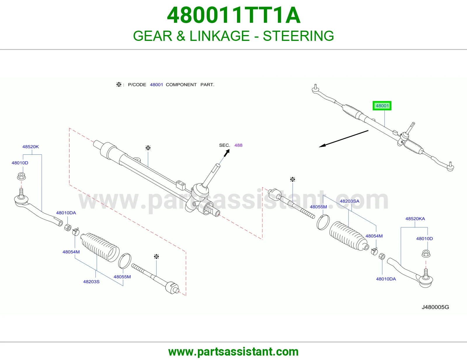 دوده دركسون 480011TT1A