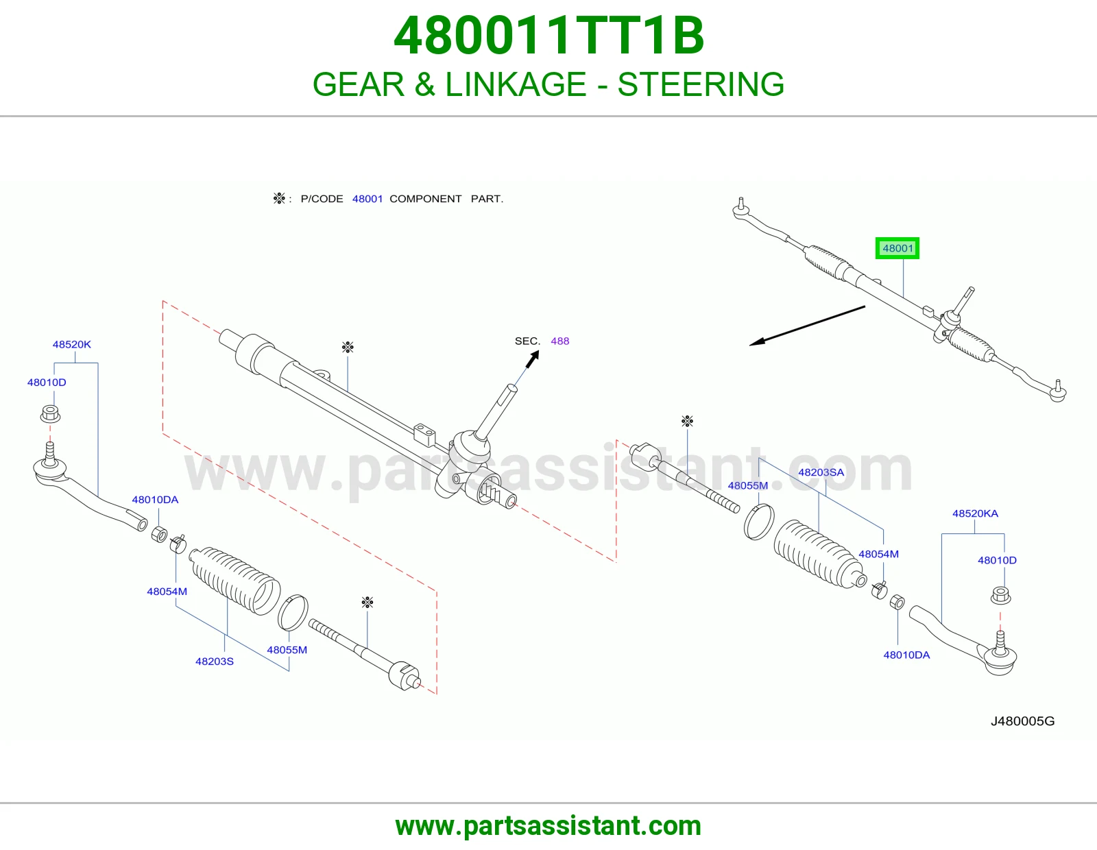 دوده دركسون 480011TT1B