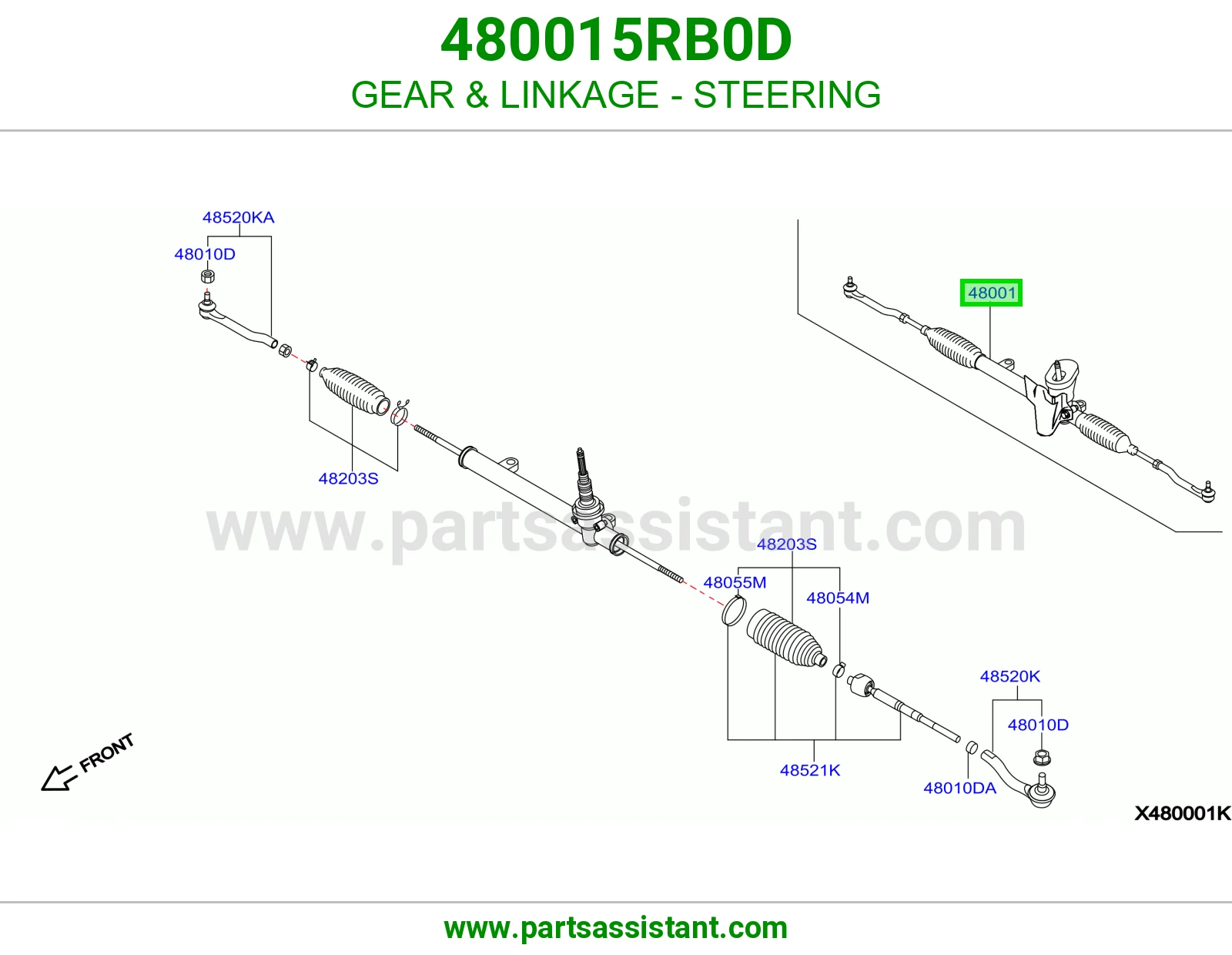 دوده دركسون 480015RB0D
