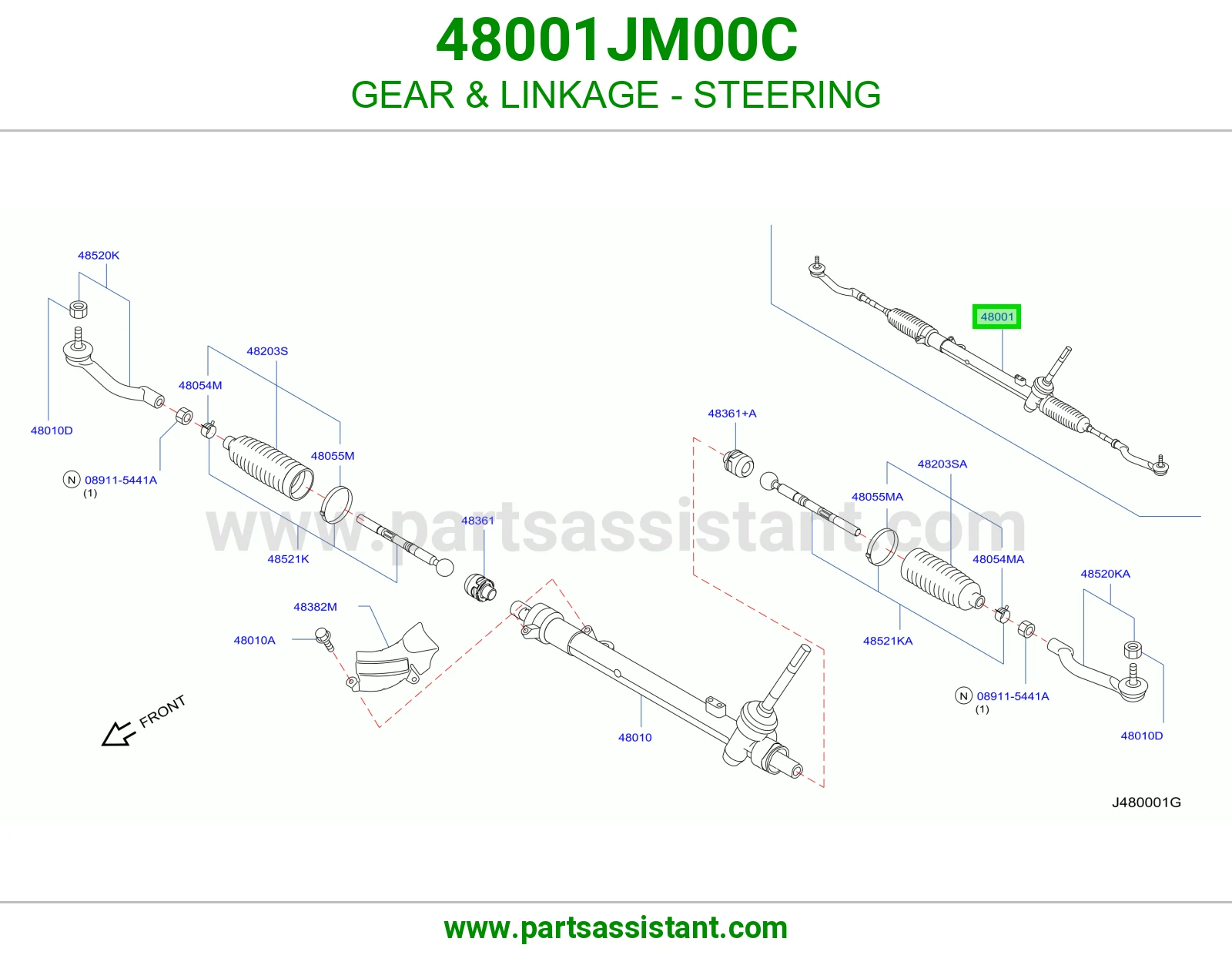 دوده دركسون 48001JM00C