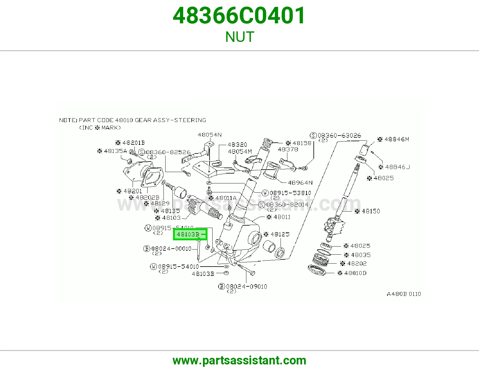 NUT 48366C0401