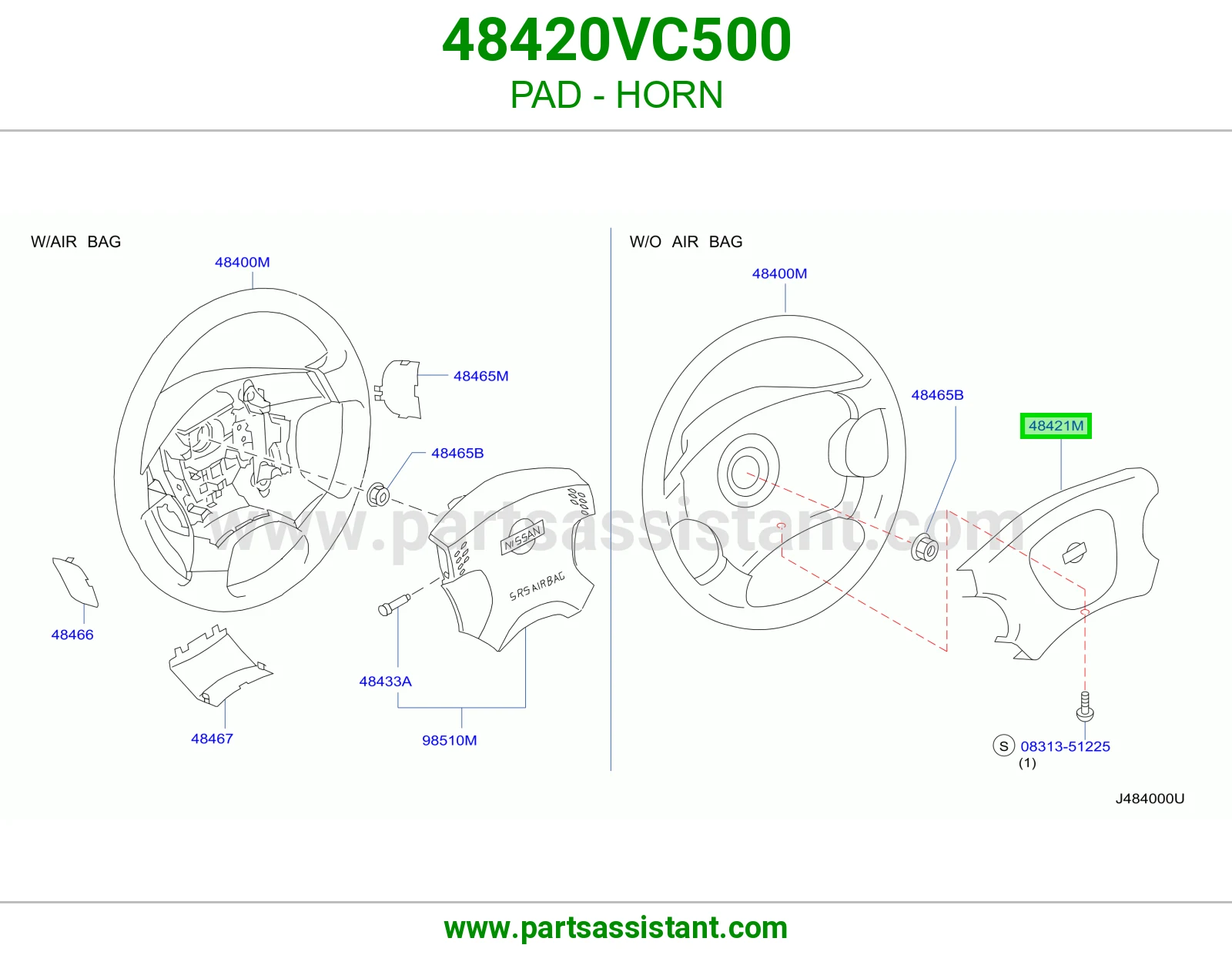 PAD - HORN 48420VC500