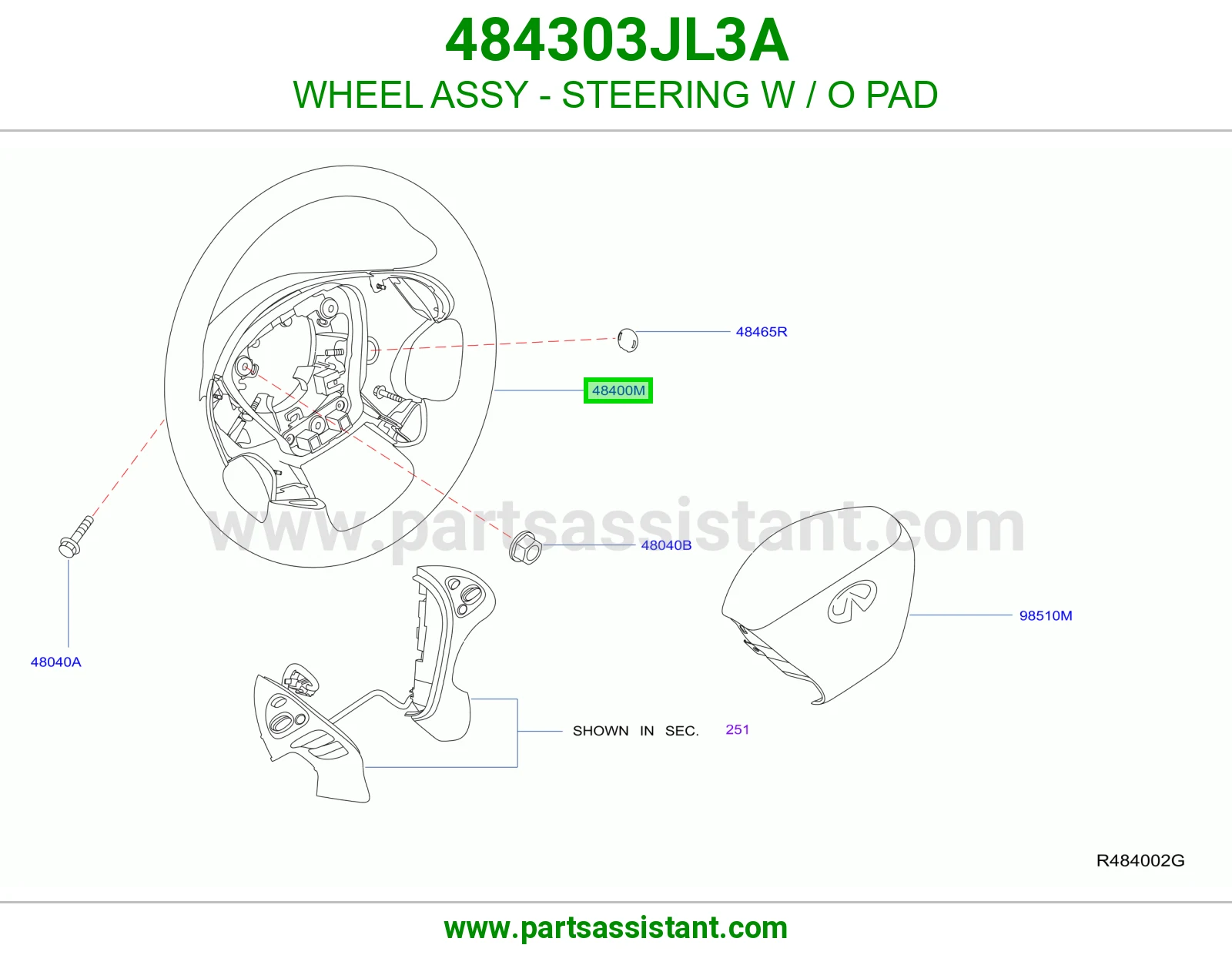 طاره دركسون 484303JL3A