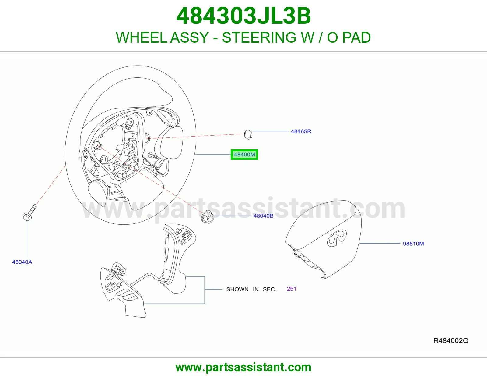 طاره دركسون 484303JL3B