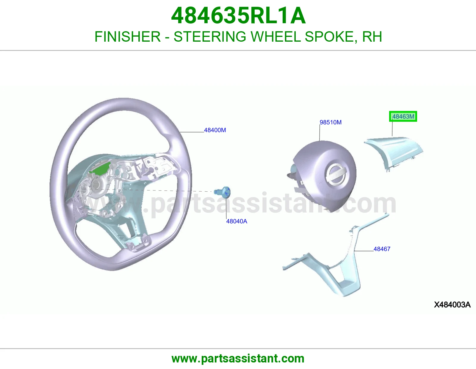 تلبيسة ضلع طارة دركسون يمين 484635RL1A