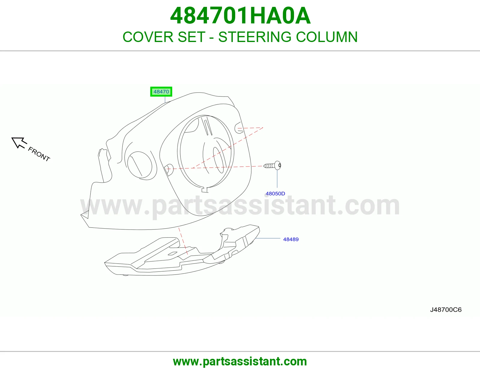 طقم أغطية عمود دركسون 484701HA0A