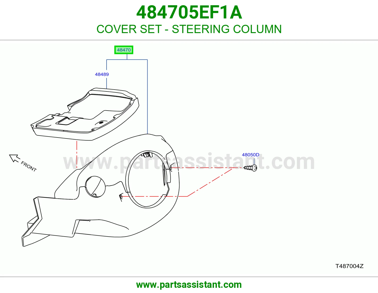 طقم أغطية عمود دركسون 484705EF1A