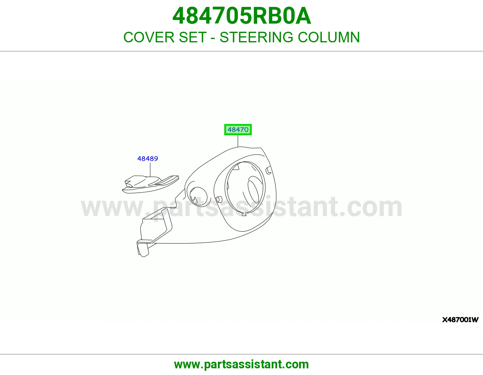 طقم أغطية عمود دركسون 484705RB0A