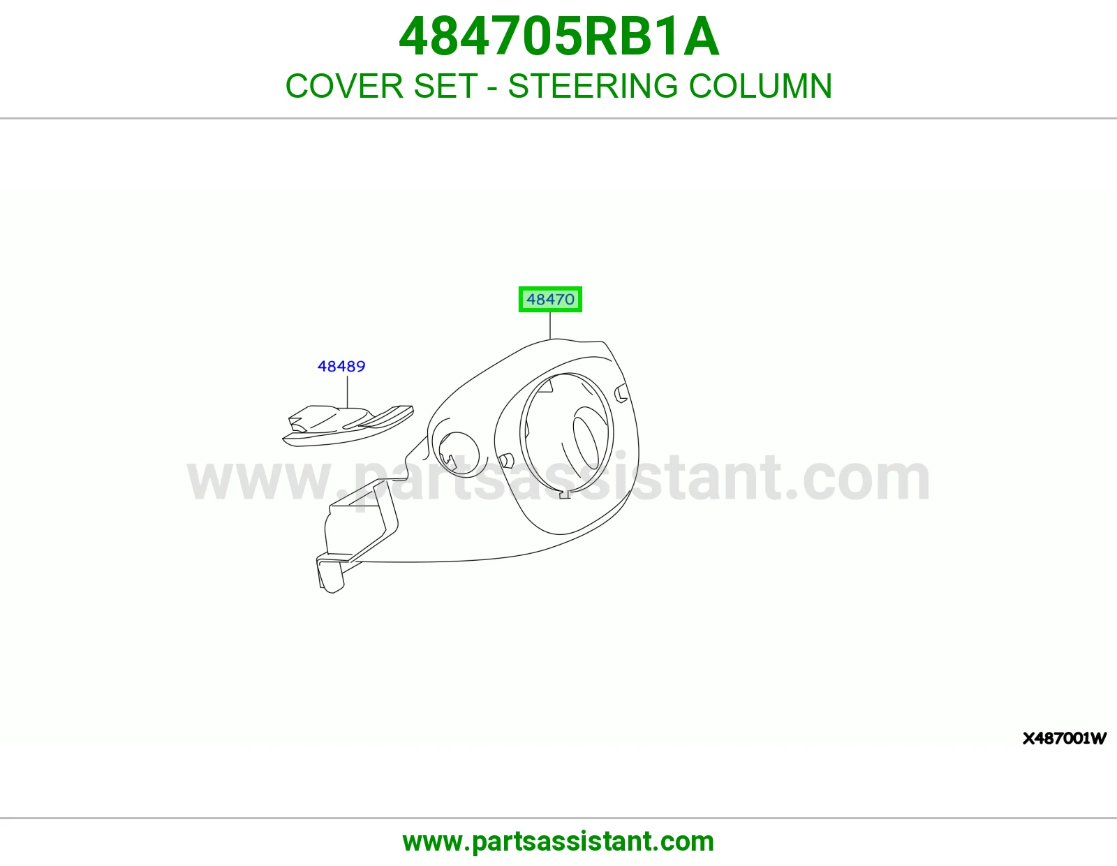طقم أغطية عمود دركسون 484705RB1A