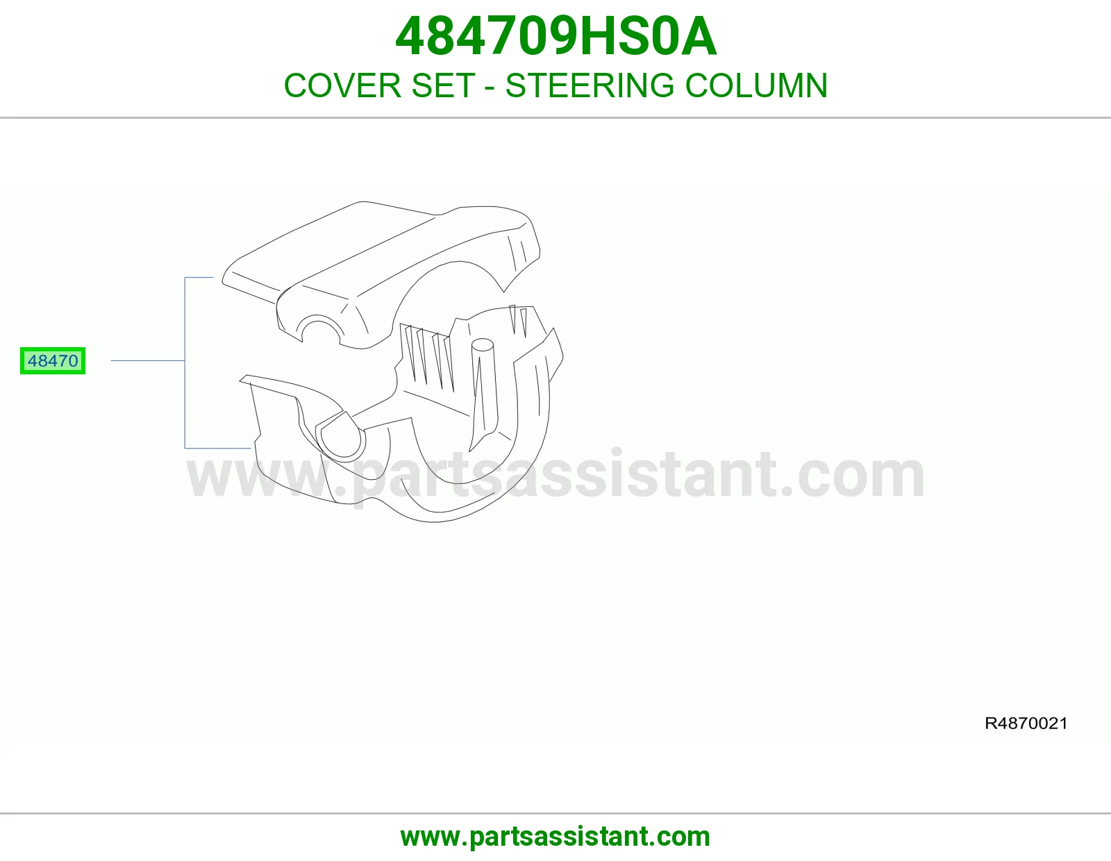 طقم أغطية عمود دركسون 484709HS0A