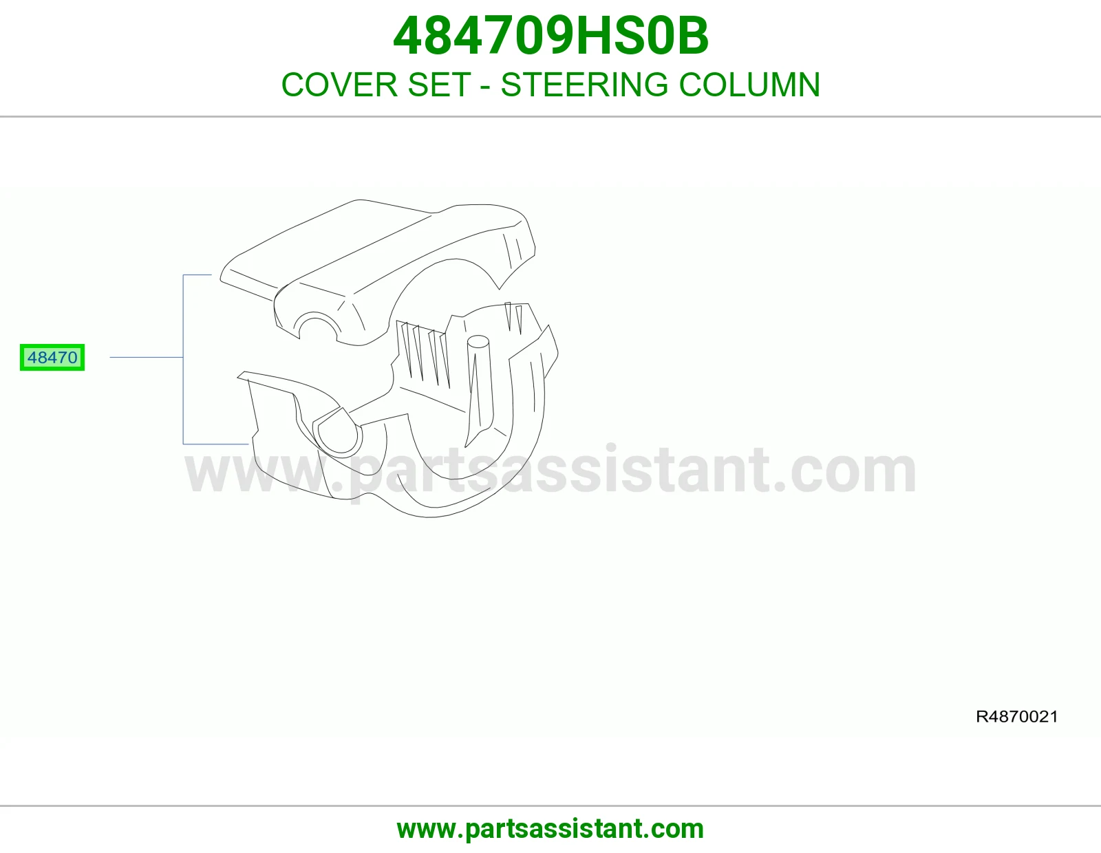 طقم أغطية عمود دركسون 484709HS0B